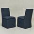 Diane Performance Dining Side Chair with Casters - High Back Dining Chair | Modern Upholstered Dining Chairs | Kinwell Furniture | Armless Chairs for Dining Room